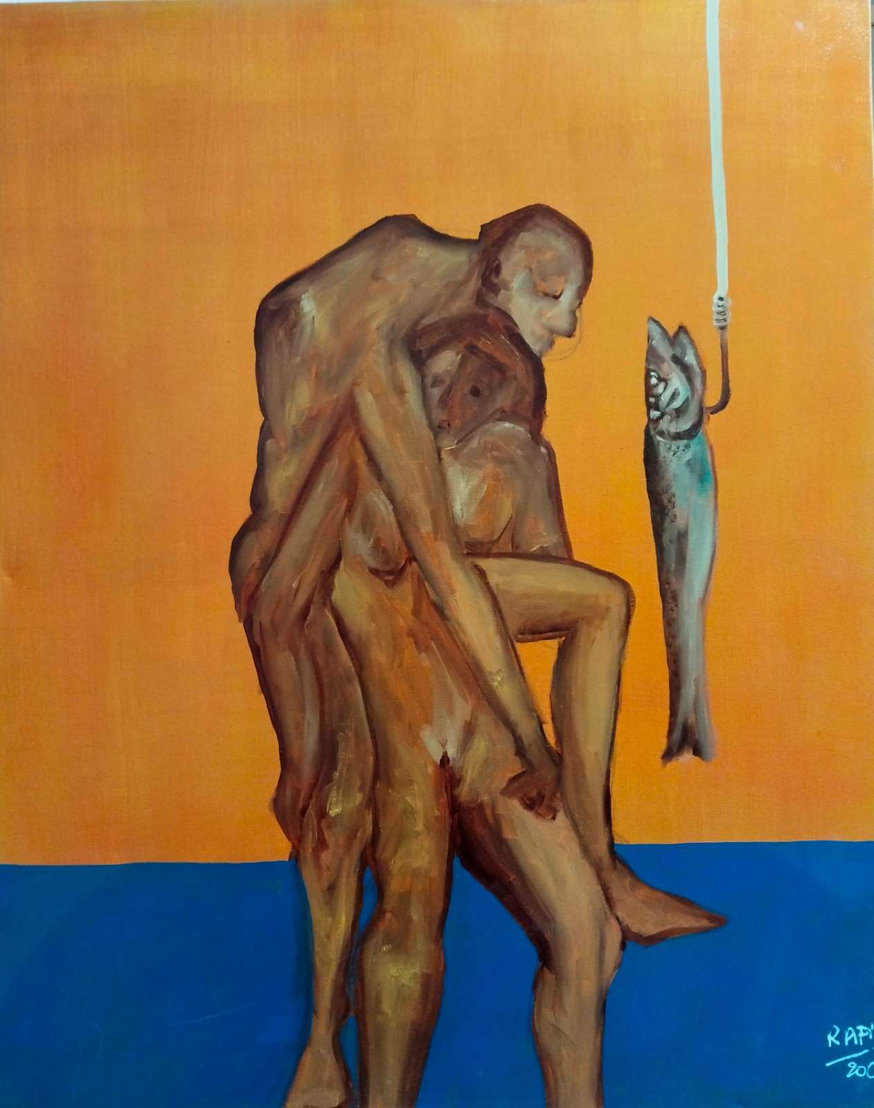 "Undo me" triptyque  100/80cm+70/50cm *2